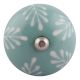 Sea Green Leaf Floral Ceramic Wine Stopper